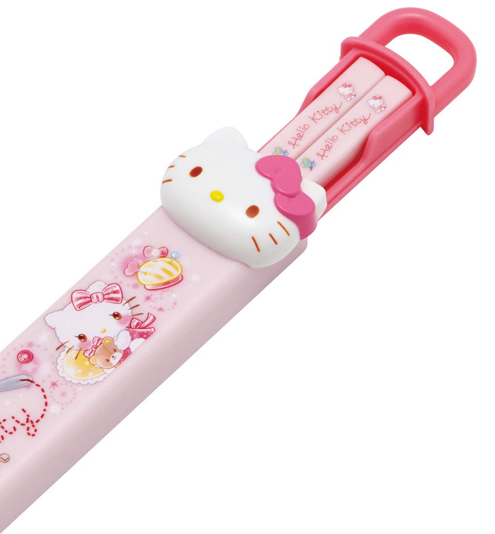 Skater Kids Sliding Chopsticks & Case Set 18cm featuring Hello Kitty Sparkle Doll- Japan Figure Store - #1 Bring To You The Best Japanese Goods