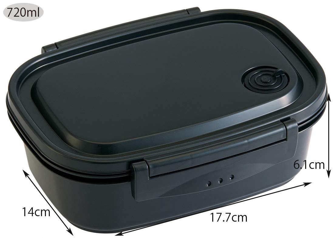 Skater Black Large Lunch Box 720ml Microwave-Safe & Sealable Storage Container- Japan Figure Store - #1 Bring To You The Best Japanese Goods