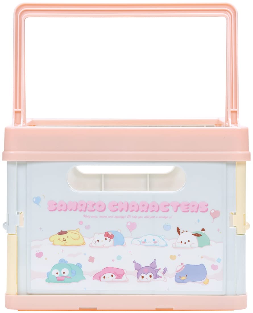 Skater Funyumaru Design Foldable Toy Storage Box Stackable Basket with Handle 38x25x19.5cm - BWOT13-A- Japan Figure Store - #1 Bring To You The Best Japanese Goods