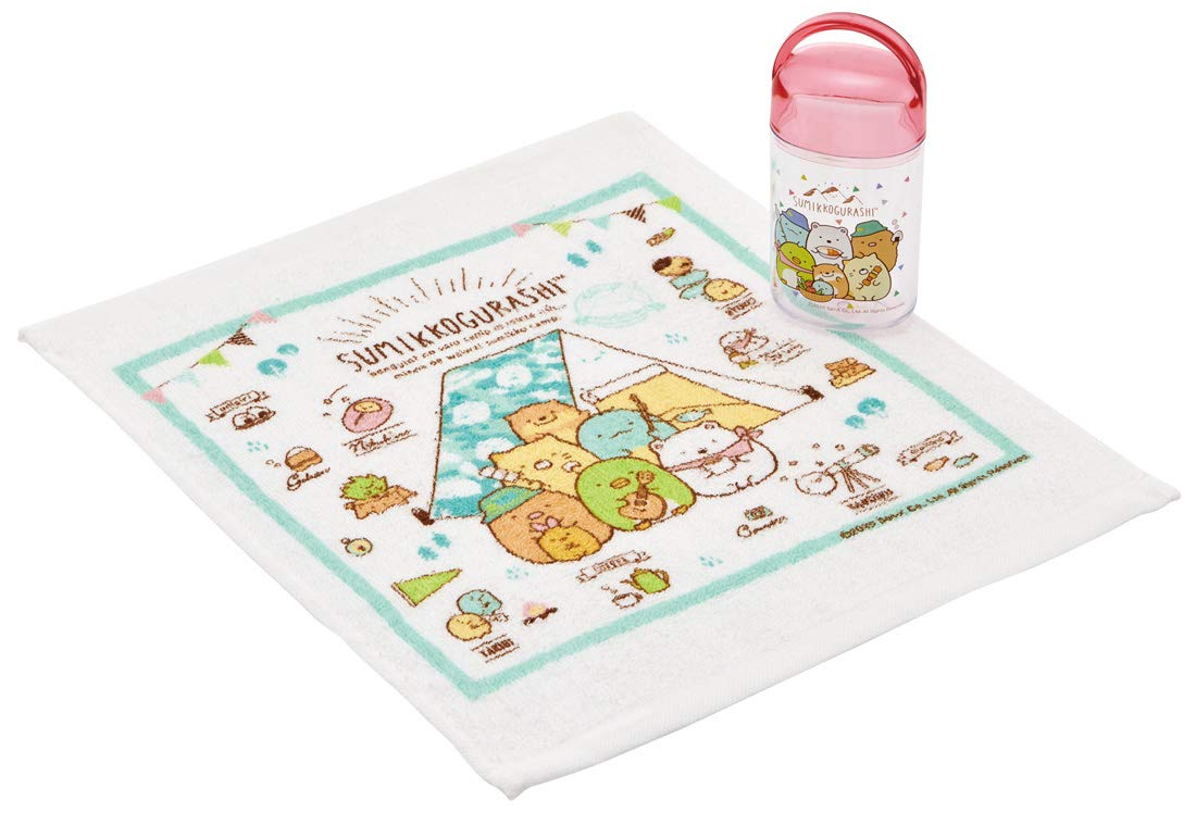 Skater Sumikko Gurashi Camping Hand Towel Set OA5-A 32x30.5cm with Case- Japan Figure Store - #1 Bring To You The Best Japanese Goods
