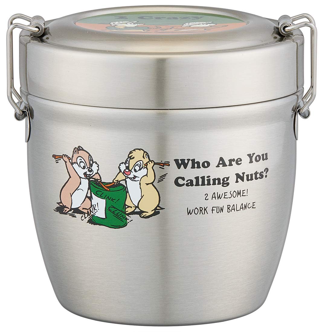 Skater Disney Chip & Dale 550ml Stainless Steel Insulated Lunch Box Bowl- Japan Figure Store - #1 Bring To You The Best Japanese Goods