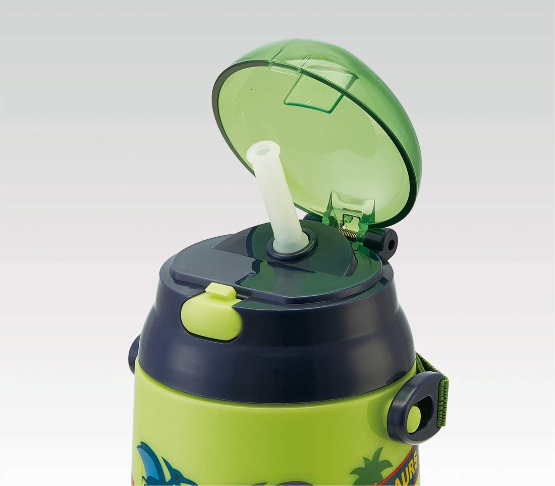 Skater Dinosaur 400ml Insulated Water Bottle with Straw- Japan Figure Store - #1 Bring To You The Best Japanese Goods