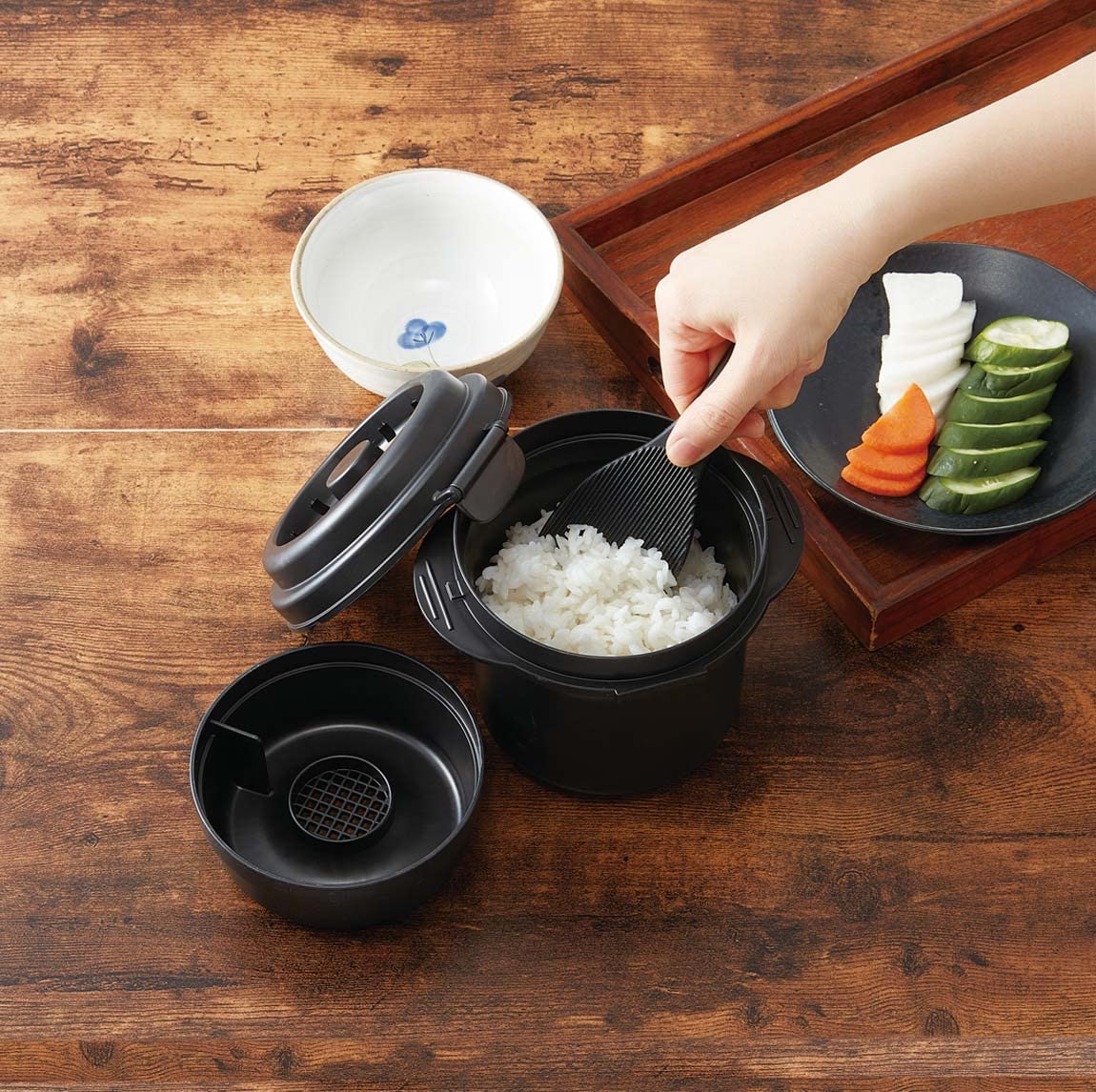 Skater 1 Cup Microwave Low Carbohydrate Rice Maker Udg1N-A- Japan Figure Store - #1 Bring To You The Best Japanese Goods