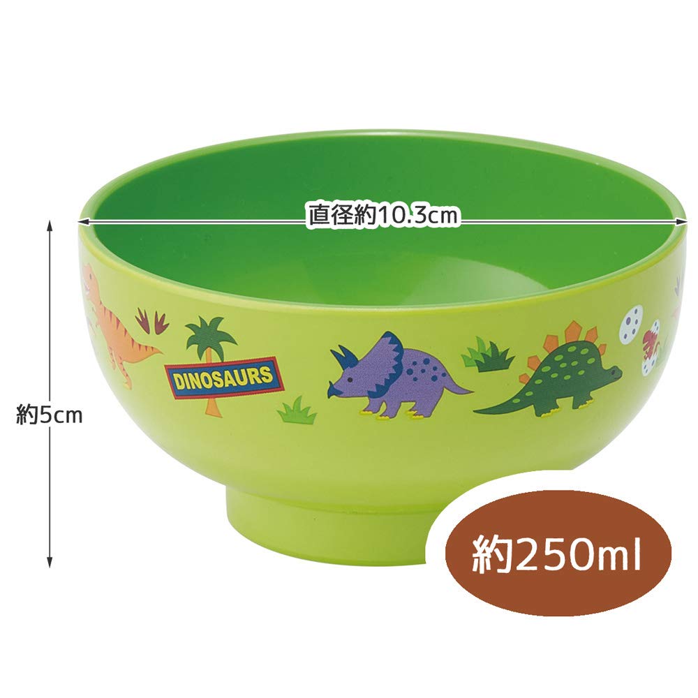 Skater Dinosaur Painted Soup Bowl N6 - Kids Friendly Mealtime Accessory- Japan Figure Store - #1 Bring To You The Best Japanese Goods
