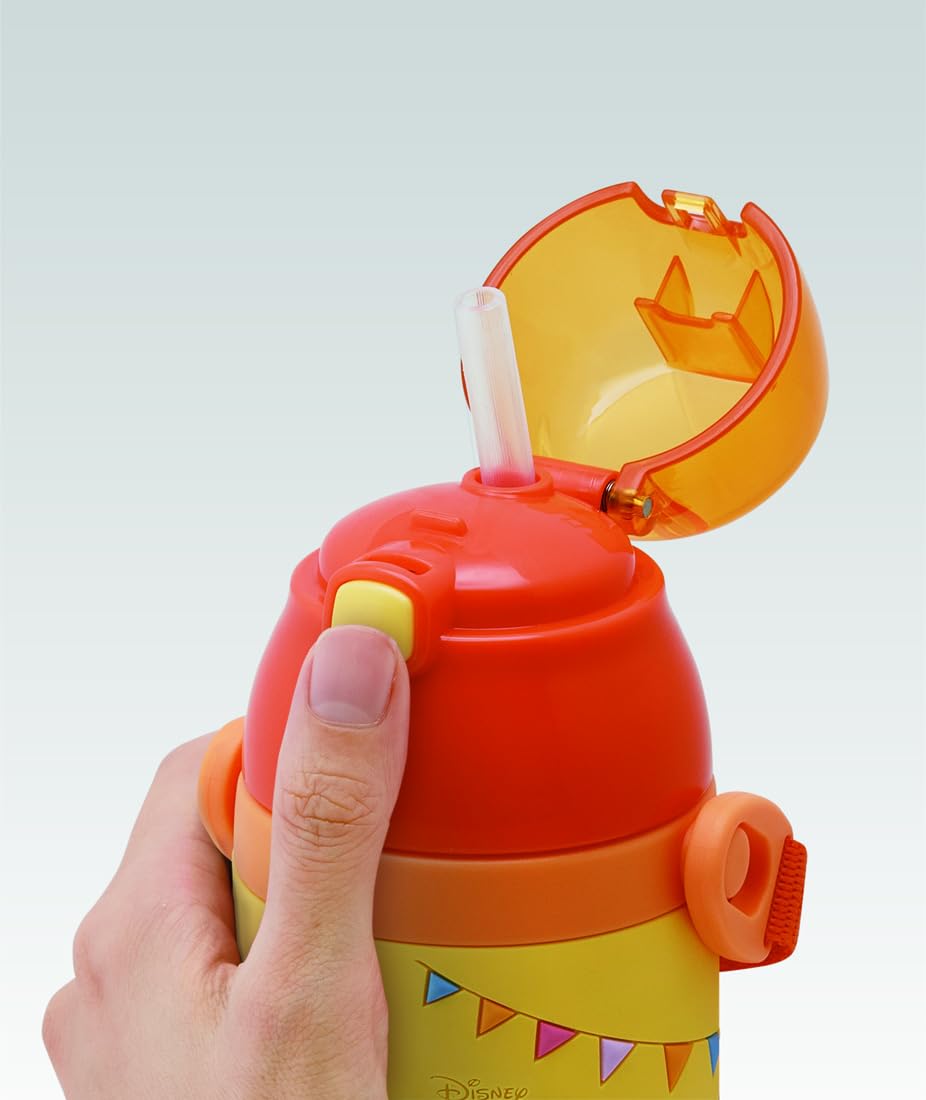 Skater Winnie The Pooh 3D One-Push Straw Bottle Pos.483639 - Sspv4 Edition- Japan Figure Store - #1 Bring To You The Best Japanese Goods