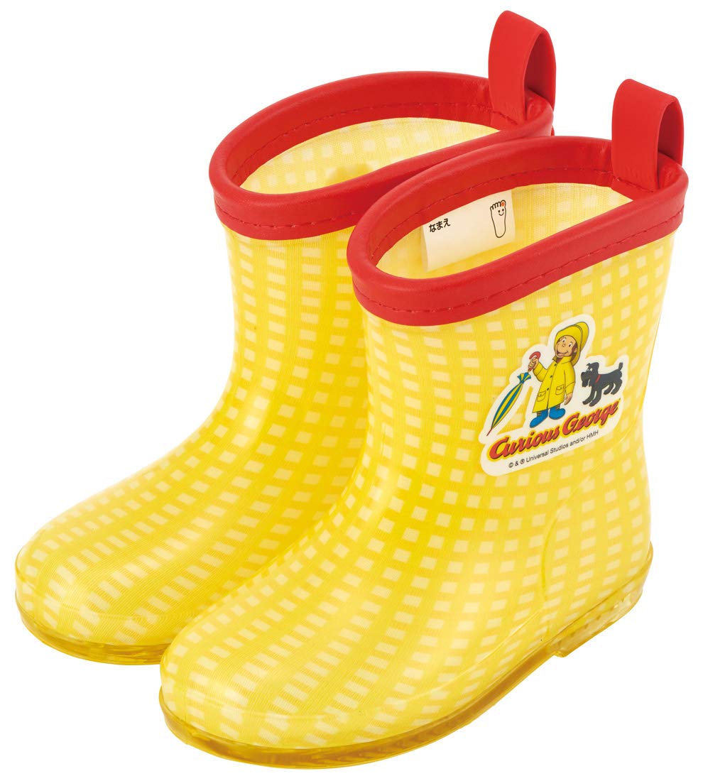 Skater Curious George Kids Rain Boots with Reflective Tape 14cm- Japan Figure Store - #1 Bring To You The Best Japanese Goods