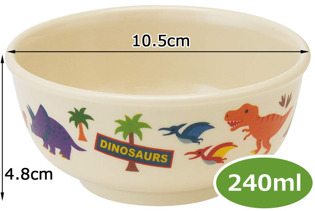 Skater Dinosaur 240ml Melamine Rice Bowl - M320-A Model- Japan Figure Store - #1 Bring To You The Best Japanese Goods