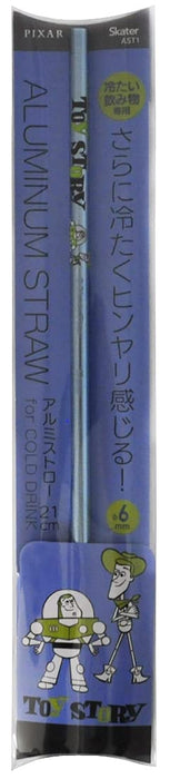 Skater Toy Story Disney Aluminum Straw 21 cm 6 mm - Ast1-A Skater Pack- Japan Figure Store - #1 Bring To You The Best Japanese Goods