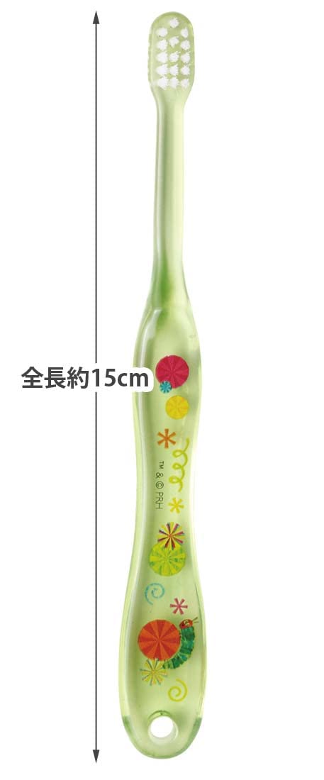 Skater Soft Baby Toothbrush Set 0-3 Years Very Hungry Caterpillar Design 15cm 3-Piece- Japan Figure Store - #1 Bring To You The Best Japanese Goods