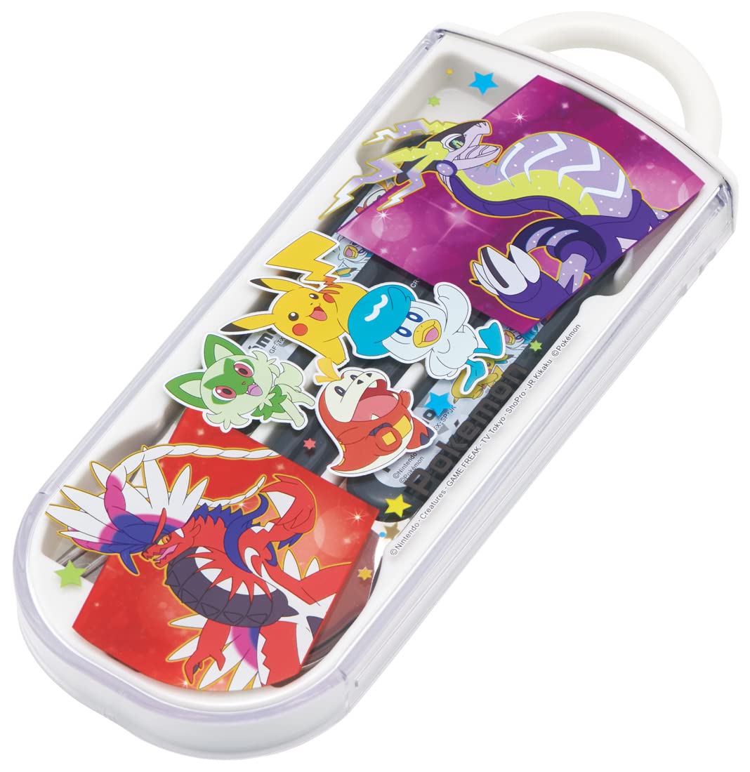 Skater Trio Set - Kids Antibacterial Pokemon 23N Chopsticks Spoon Fork - Made in Japan- Japan Figure Store - #1 Bring To You The Best Japanese Goods