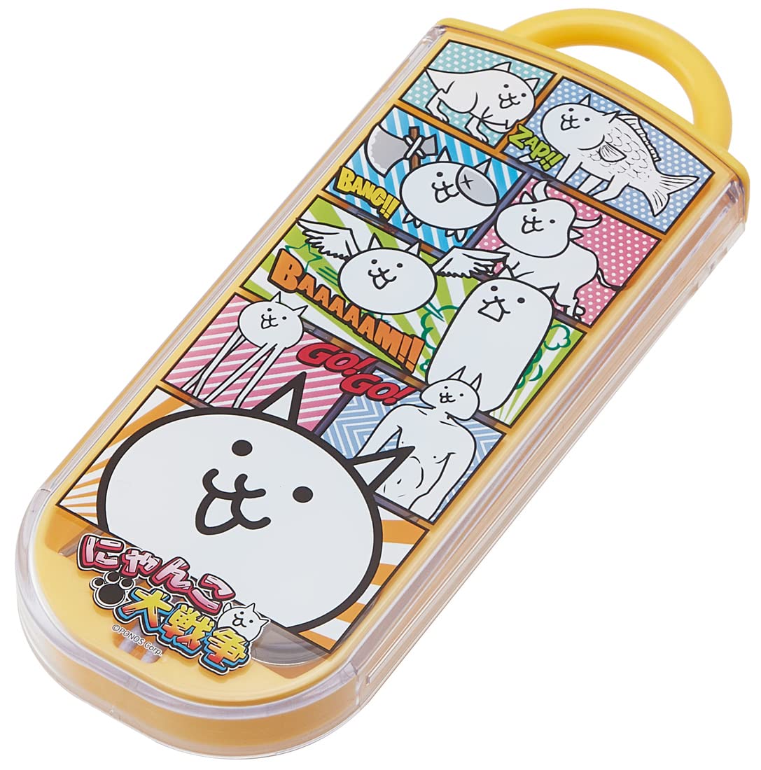 Skater Battle Cats Trio Set - Antibacterial Chopsticks Spoon Fork for Kids Made in Japan- Japan Figure Store - #1 Bring To You The Best Japanese Goods