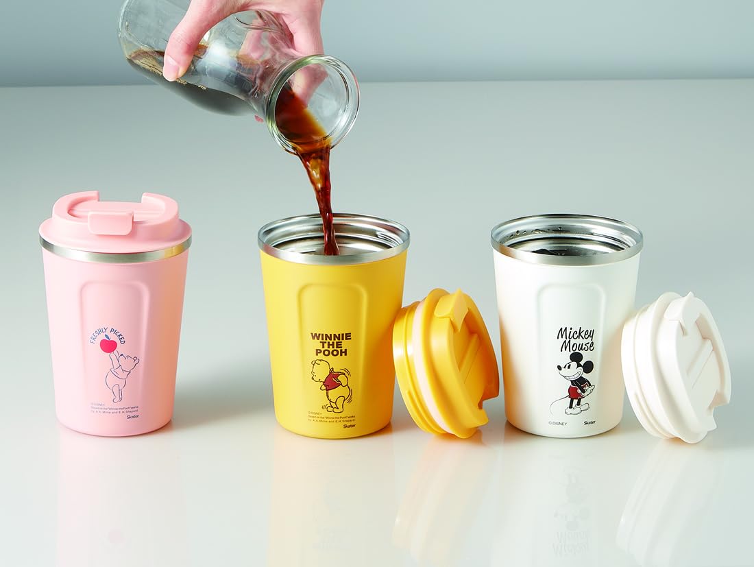 Skater Winnie The Pooh 350ml Insulated Stainless Steel Coffee Tumbler- Japan Figure Store - #1 Bring To You The Best Japanese Goods