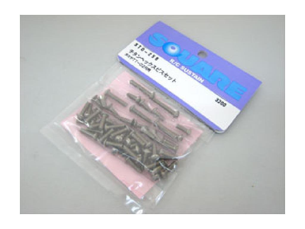 Tamiya Square Titanium Hex Screw Set for TT-02R Std-256- Japan Figure Store - #1 Bring To You The Best Japanese Goods