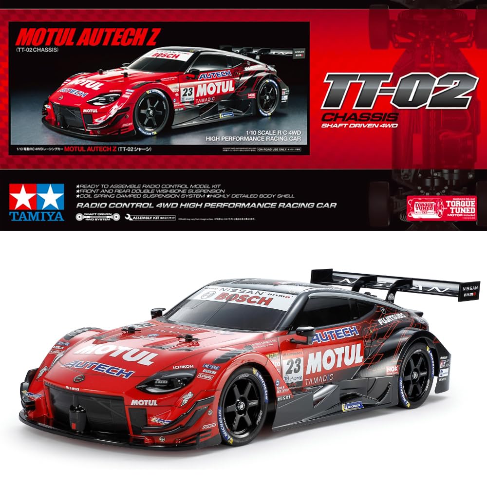 Tamiya 1/10 RC Car TT-02 Chassis Motul Autech Z 58735- Japan Figure Store - #1 Bring To You The Best Japanese Goods