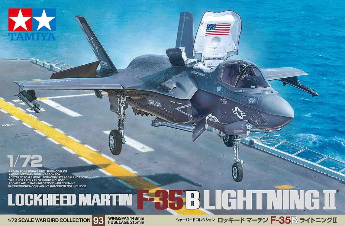 Tamiya 1/72 F-35B Lightning II Model Kit Warbird Series 60793