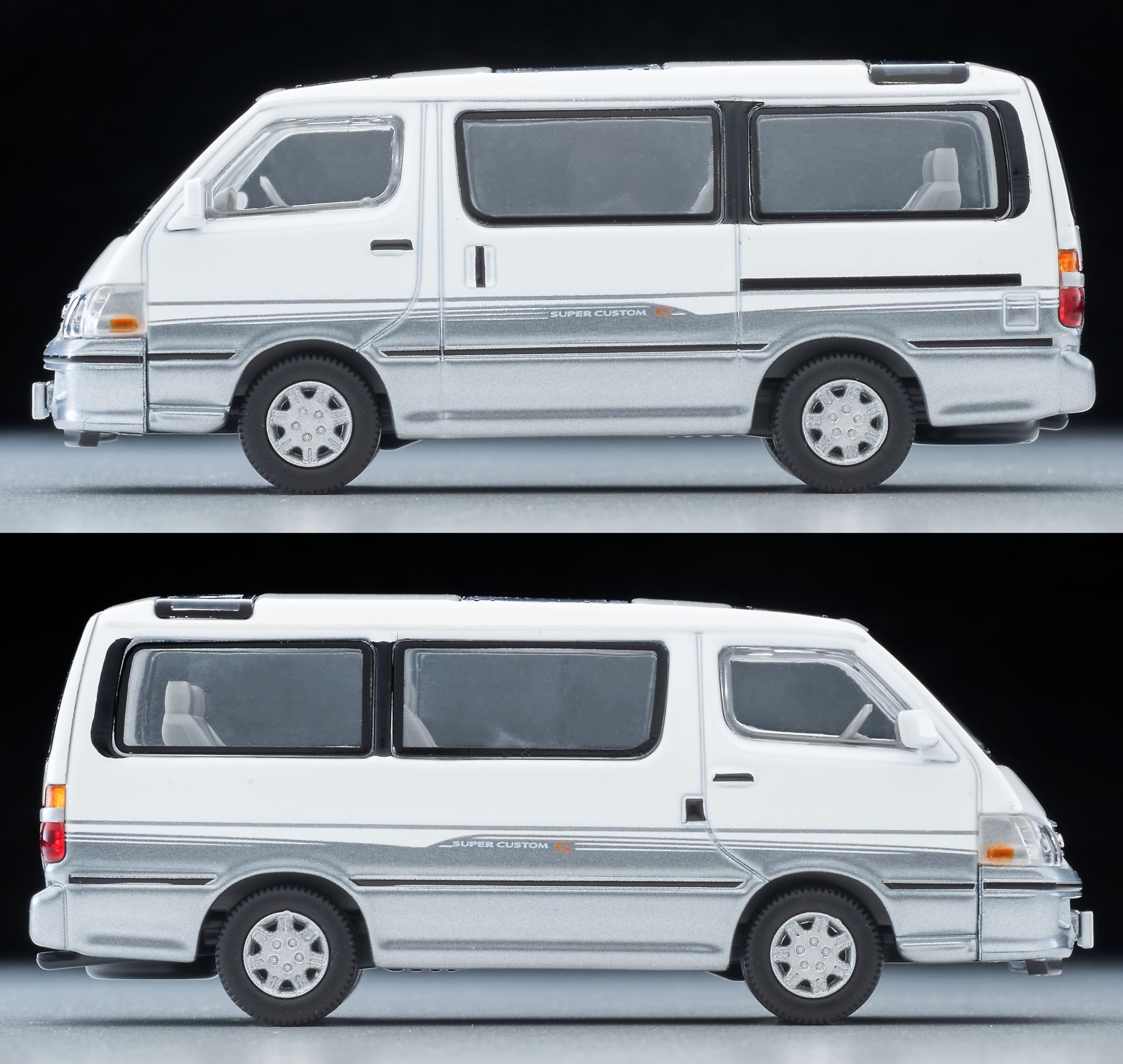 Tomytec Tomica 1/64 Lv-N216D Toyota Hiace Wagon Super Custom G White/Silver 2001- Japan Figure Store - #1 Bring To You The Best Japanese Goods