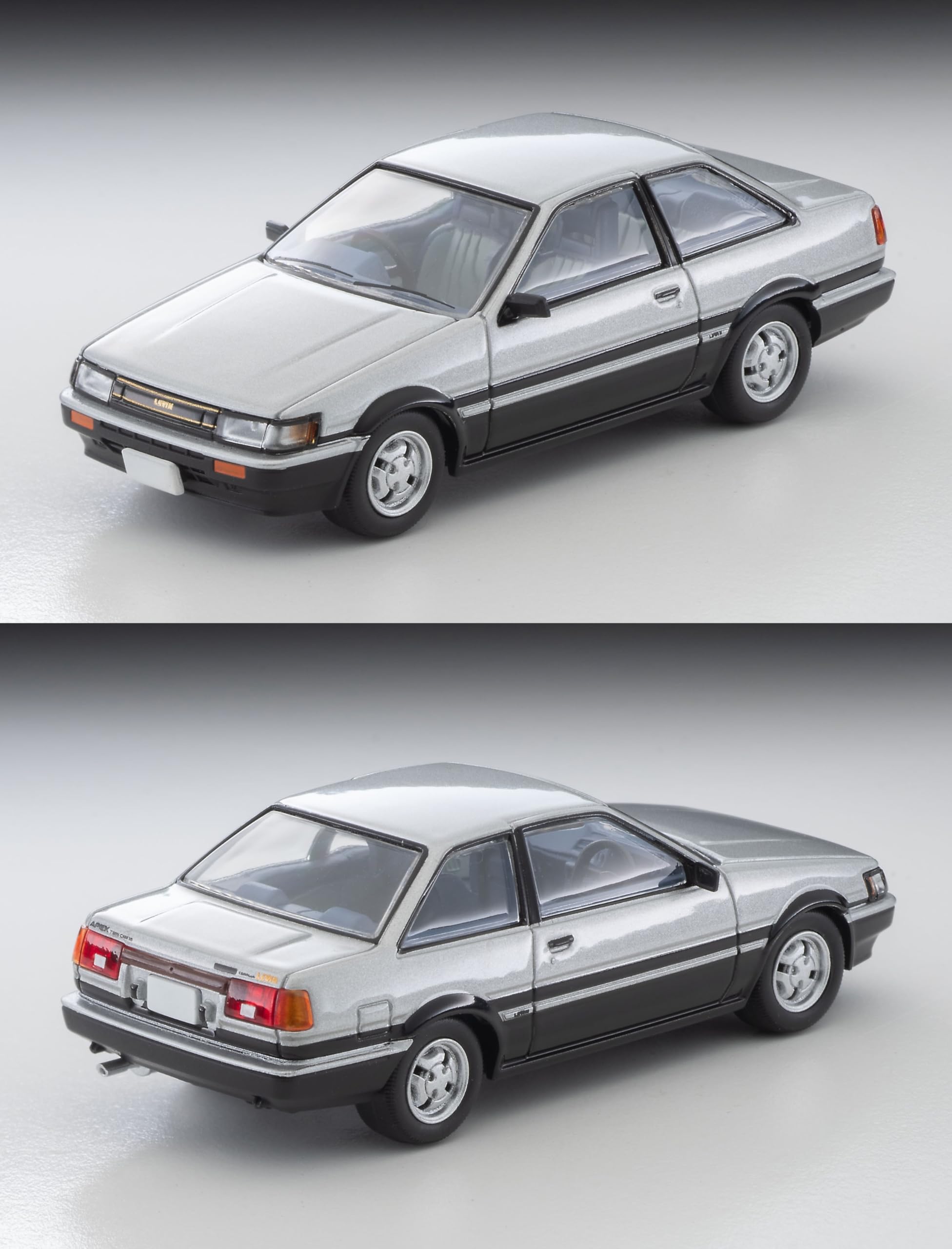 Tomytec Tomica Neo 1/64 Toyota Corolla Levin 2-Door GT-Apex 1984 Silver/Black- Japan Figure Store - #1 Bring To You The Best Japanese Goods