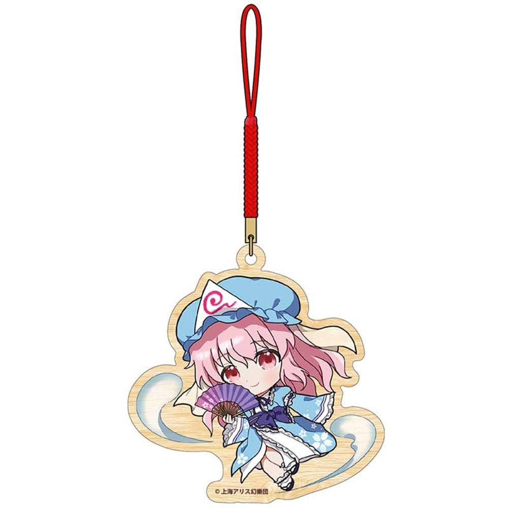 Touhou Project Yuyuko Netsuke Strap Authentic Collectible Keychain Accessory