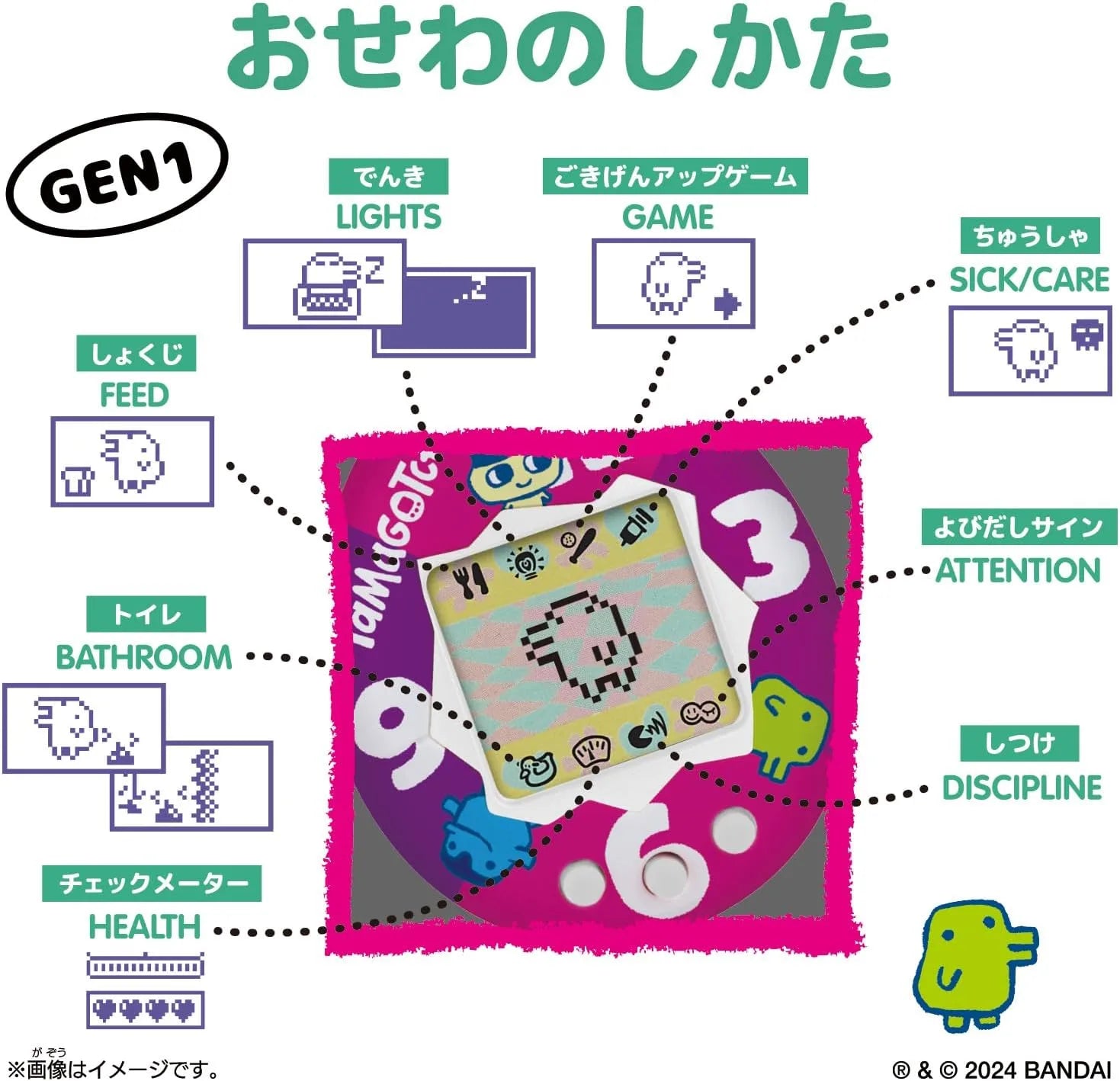 BANDAI Original Tamagotchi Tama Candy Virtual Pet Toy