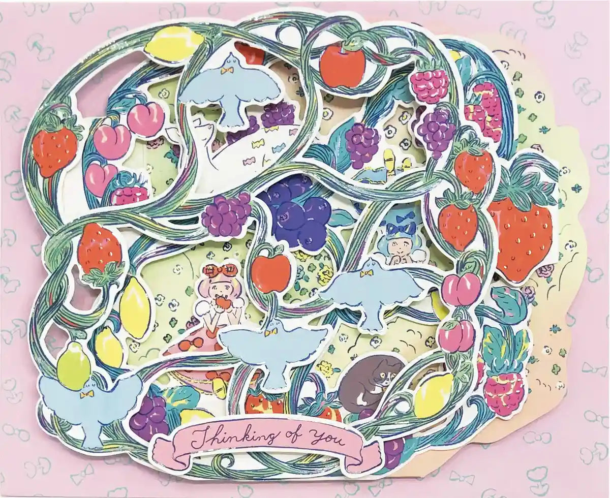 Sanrio Futaribon-Chan Birthday Thank You Celebration Greeting Card Kitazawa- Japan Figure Store - #1 Bring To You The Best Japanese Goods