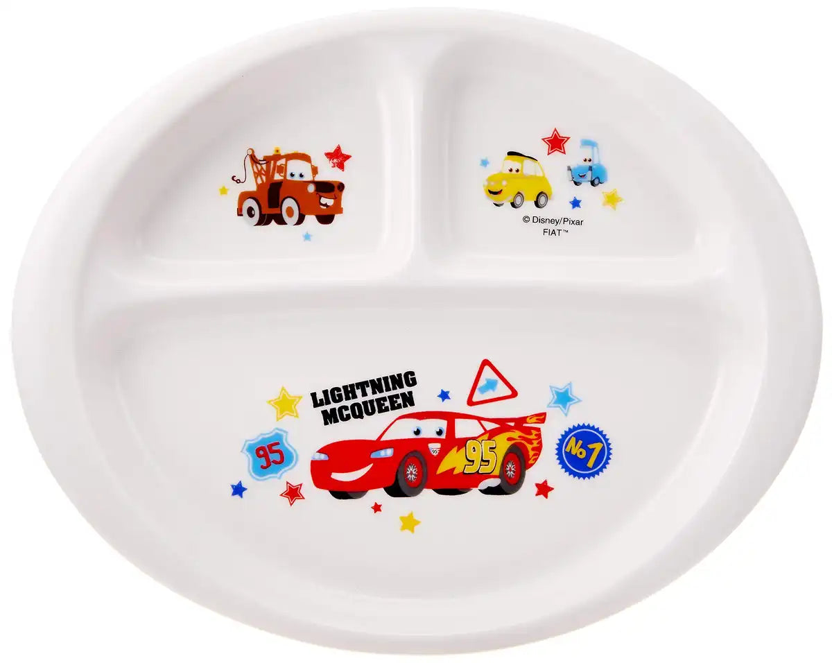 Kaneshotouki Disney Pixar Cars 23cm White Lunch Plate 707136- Japan Figure Store - #1 Bring To You The Best Japanese Goods