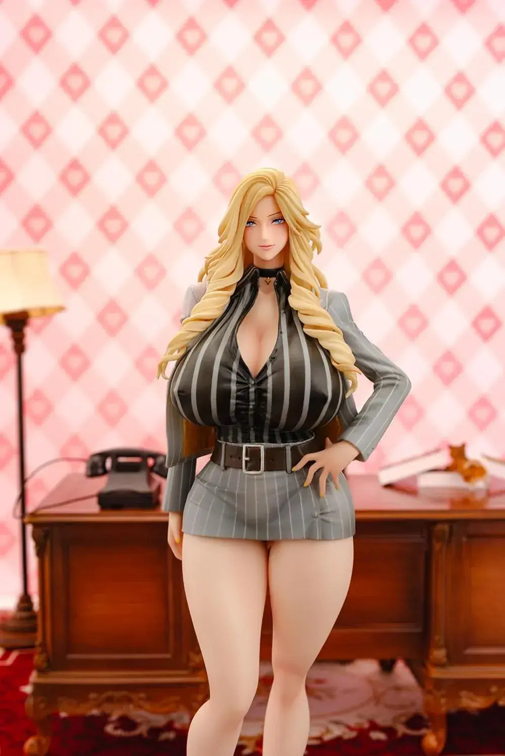 Daiki Industrial President Gal Sisters Harem Office Nishikori Gray Suit PVC Figure