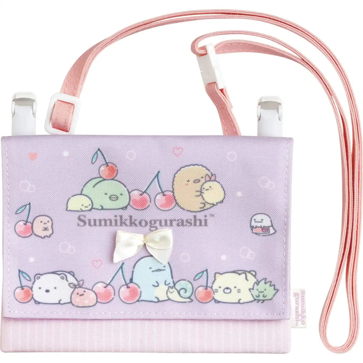 Sumikko Gurashi Multi Pocket Pouch Ca28001 Pink- Japan Figure Store - #1 Bring To You The Best Japanese Goods