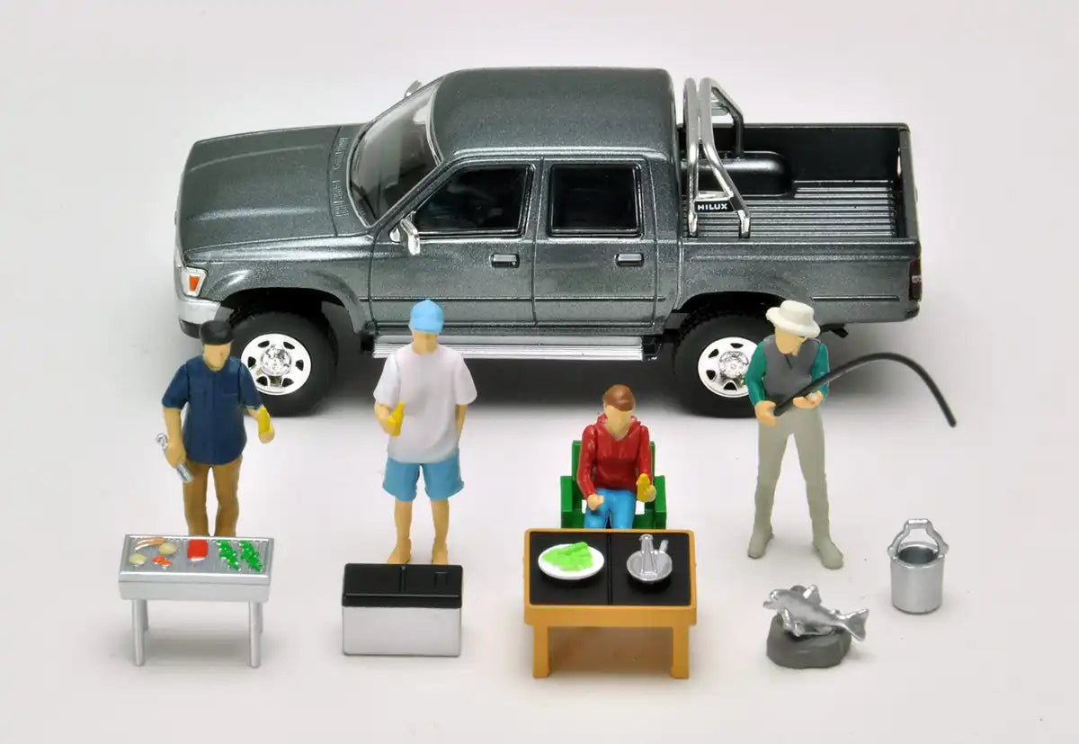Tomytec Geocolle 64 Car Snap 14A BBQ2 Hilux Assembled Minicar Set with Doll Accessories- Japan Figure Store - #1 Bring To You The Best Japanese Goods