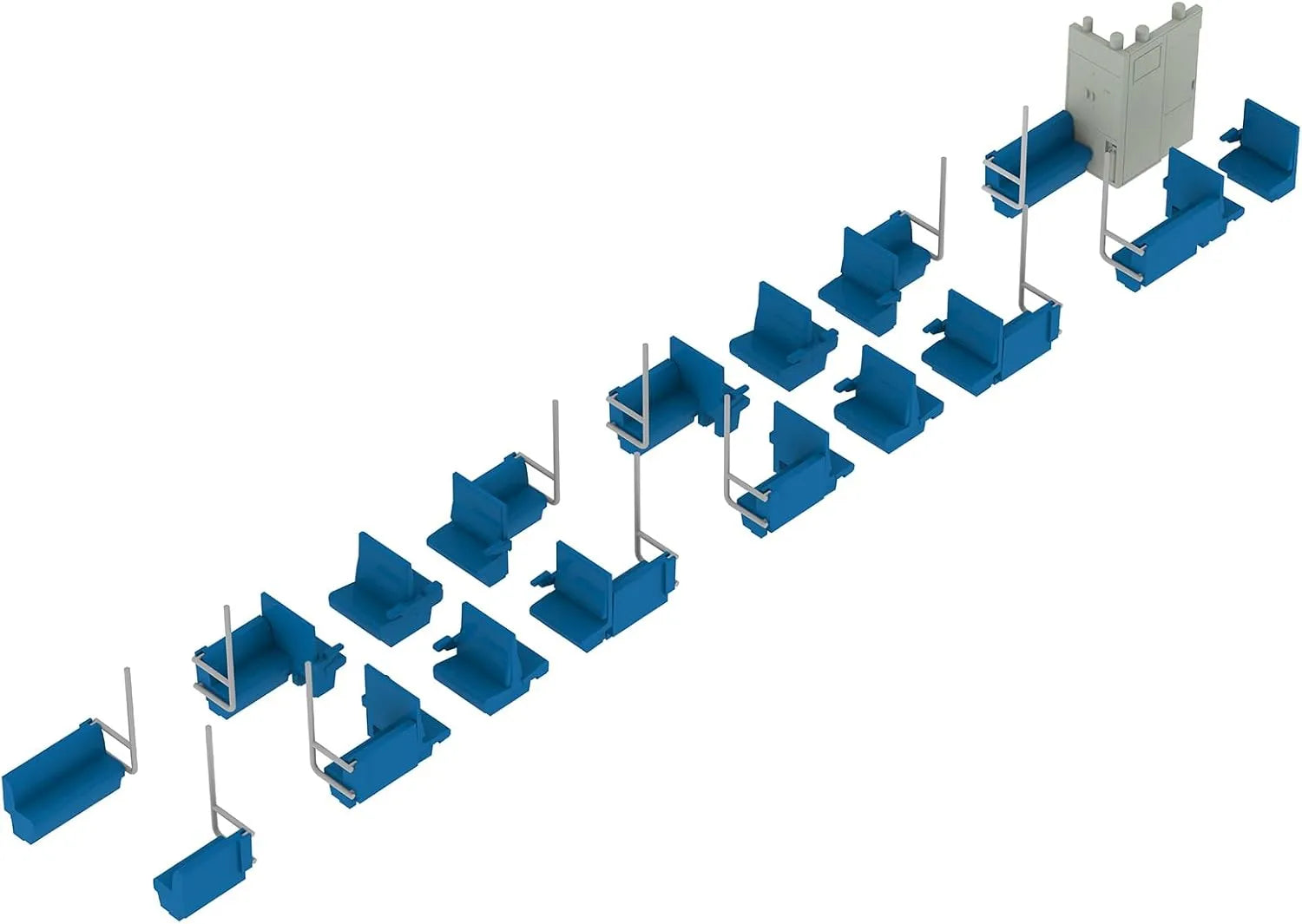 Plum PP199 Semi-Cross Sheet Interior Set A Blue Unpainted Kit