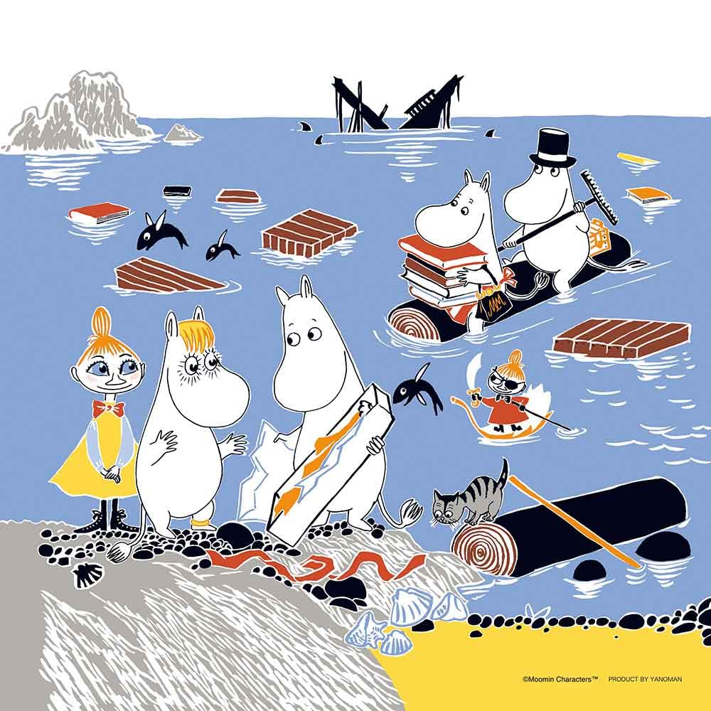 Yanoman Jigsaw Puzzle Moomin Sea Wide Things Japan (25X25Cm 306 Pieces)- Japan Figure Store - #1 Bring To You The Best Japanese Goods
