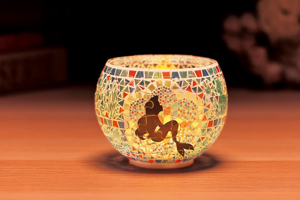 YANOMAN 2201-54 3D Led Lamp Shade Puzzle Disney Glass Mosaic The Little Mermaid Ariel 80 Pieces- Japan Figure Store - #1 Bring To You The Best Japanese Goods
