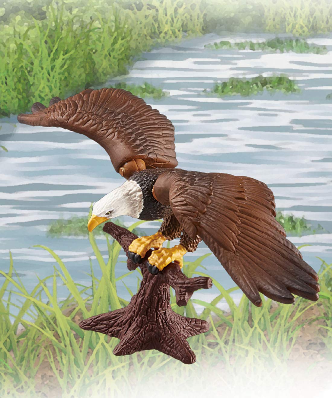 TAKARA TOMY As-05 Animal Adventure Eagle Bald Eagle Figure- Japan Figure Store - #1 Bring To You The Best Japanese Goods
