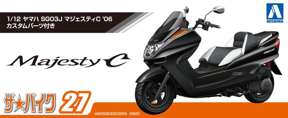 AOSHIMA The Bike No.27 1/12 Yamaha Sg03J Majesty C '06 W/Custom Parts Plastic Model- Japan Figure Store - #1 Bring To You The Best Japanese Goods