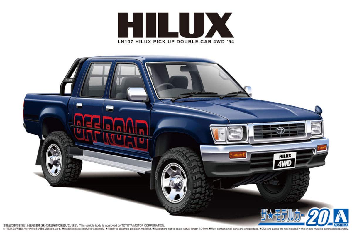 AOSHIMA The Model Car 1/24 Toyota Ln107 Hilux Pickup Double Cab4 Wd '94 Plastic Model- Japan Figure Store - #1 Bring To You The Best Japanese Goods