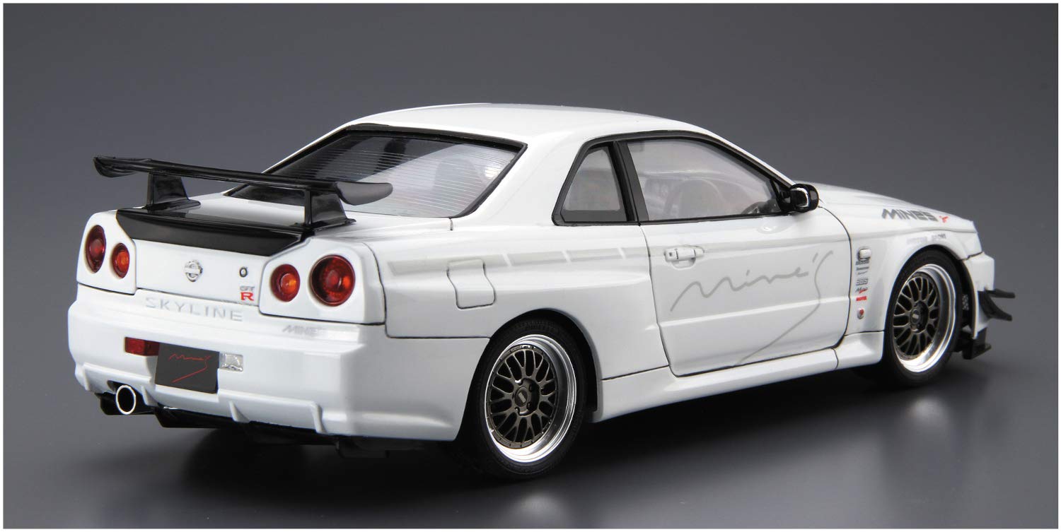 Aoshima Bunka Kyozai 1/24 The Tuned Car Series No.34 Nissan Mines Bnr34 Skyline Gt-R 2002 Plastic Model- Japan Figure Store - #1 Bring To You The Best Japanese Goods