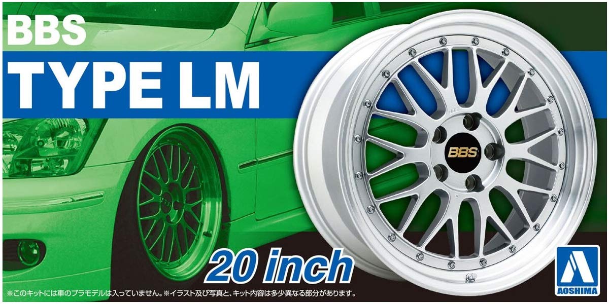 AOSHIMA 52754 Tuned Parts 25 1/24 Bbs Lm 20Inch Tire & Wheel Set- Japan Figure Store - #1 Bring To You The Best Japanese Goods