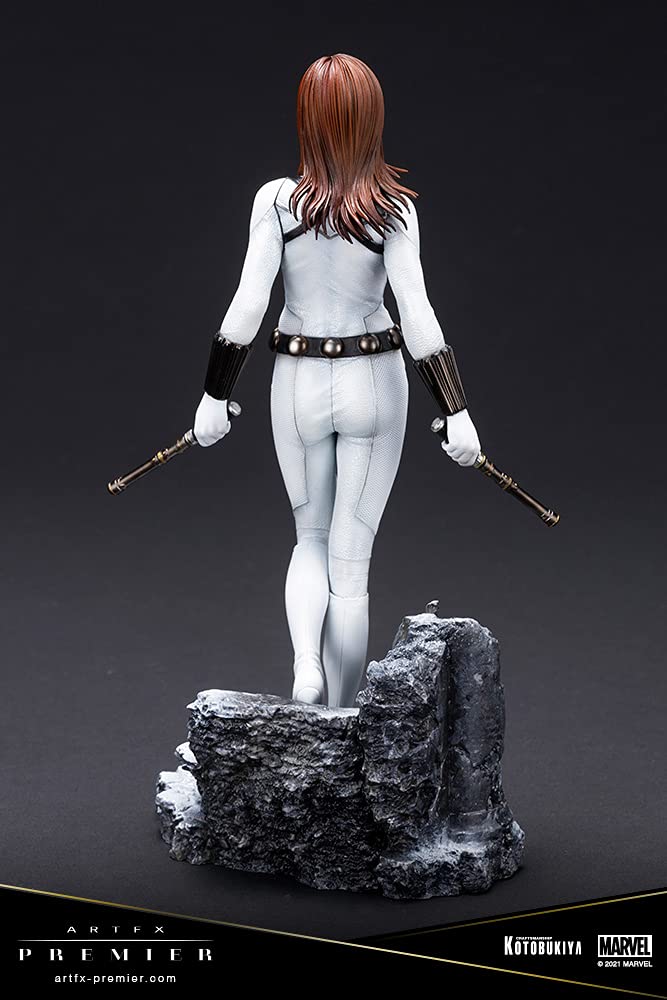 KOTOBUKIYA Artfx Premier Black Widow White Costume Edition 1/10 Easy Assembly Kit Figure Marvel Universe- Japan Figure Store - #1 Bring To You The Best Japanese Goods