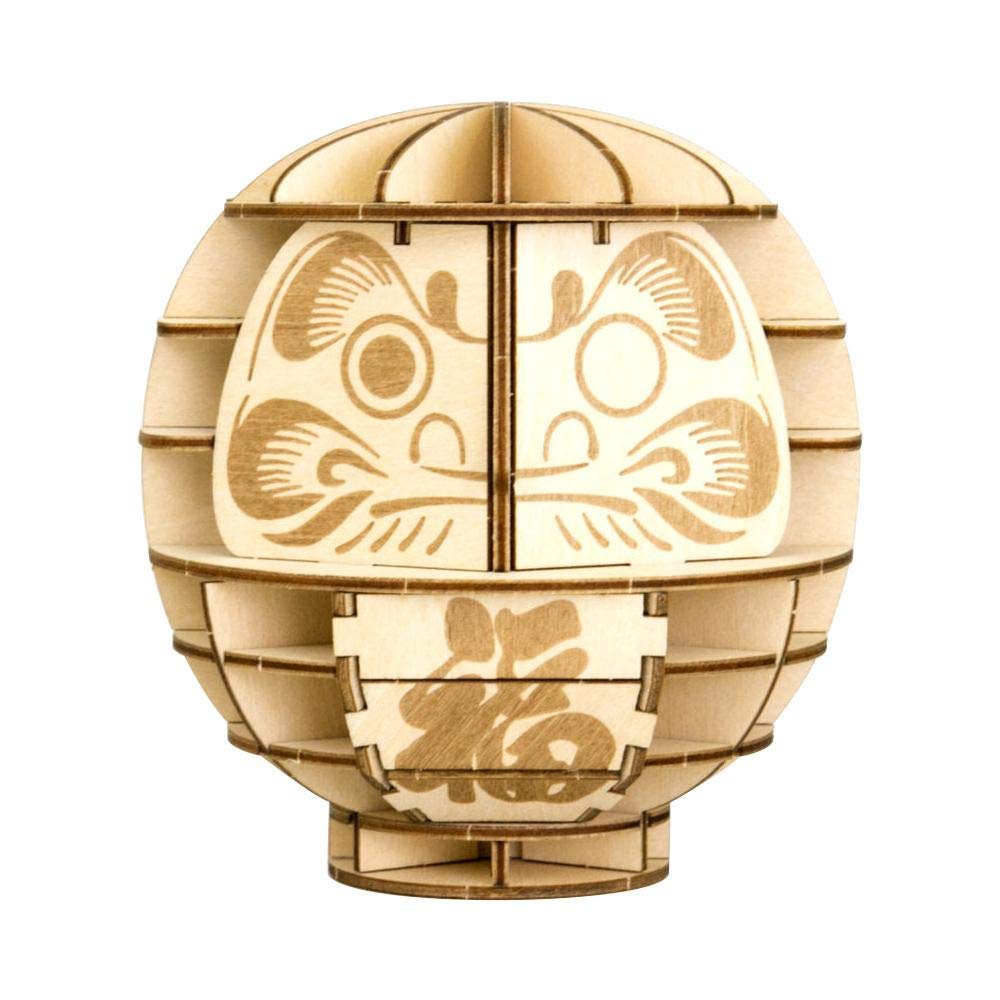 A-ZONE Wooden Art Ki-Gu-Mi Daruma- Japan Figure Store - #1 Bring To You The Best Japanese Goods