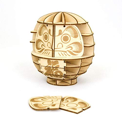 A-ZONE Wooden Art Ki-Gu-Mi Daruma- Japan Figure Store - #1 Bring To You The Best Japanese Goods