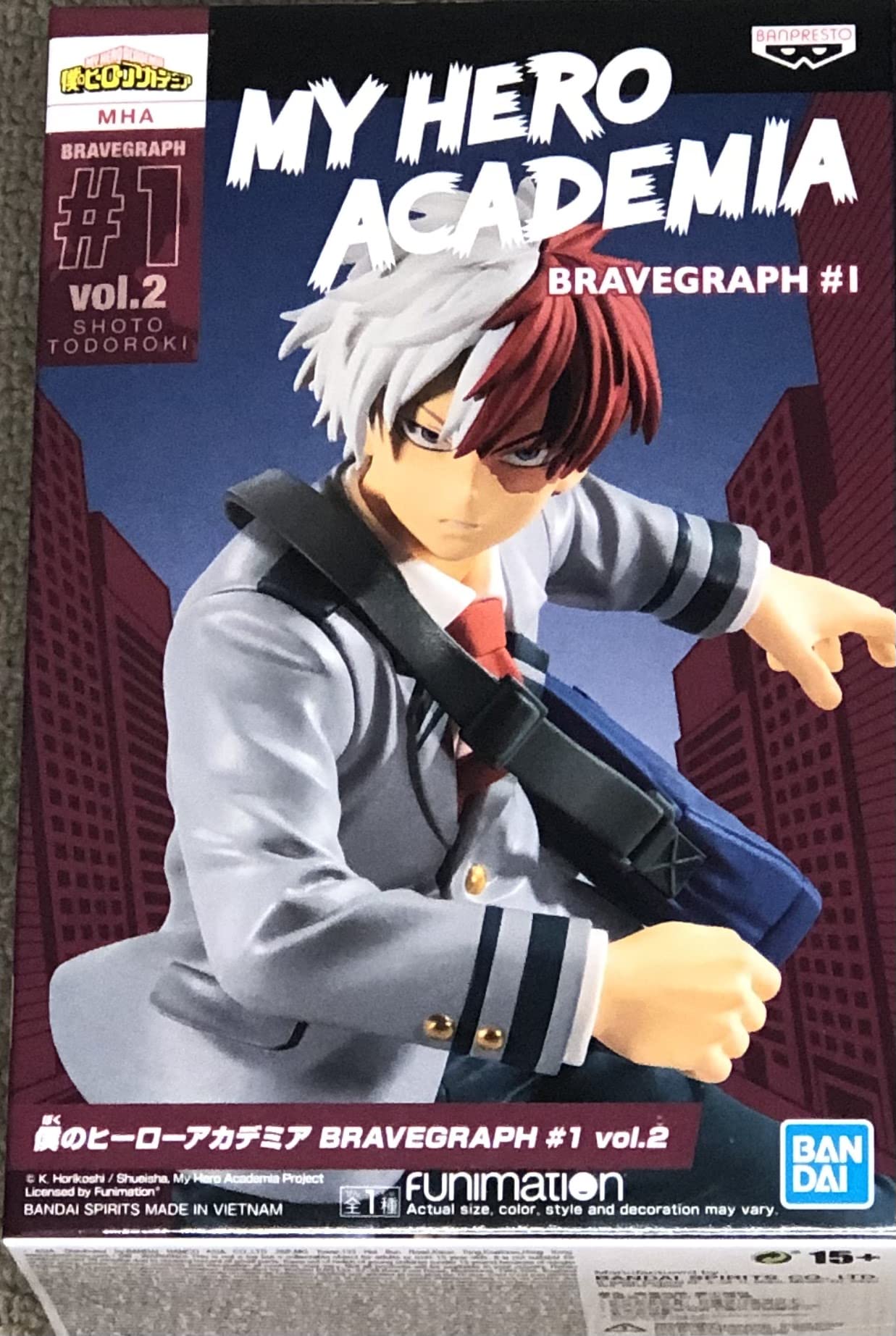 Banpresto My Hero Academia Bravegraph #1 Vol.2 Shoto Todoroki Japan- Japan Figure Store - #1 Bring To You The Best Japanese Goods