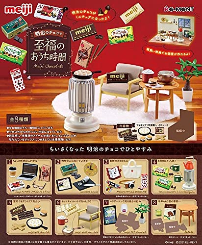 RE-MENT Meiji Chocolate Sweet Time 8 Pcs Box- Japan Figure Store - #1 Bring To You The Best Japanese Goods