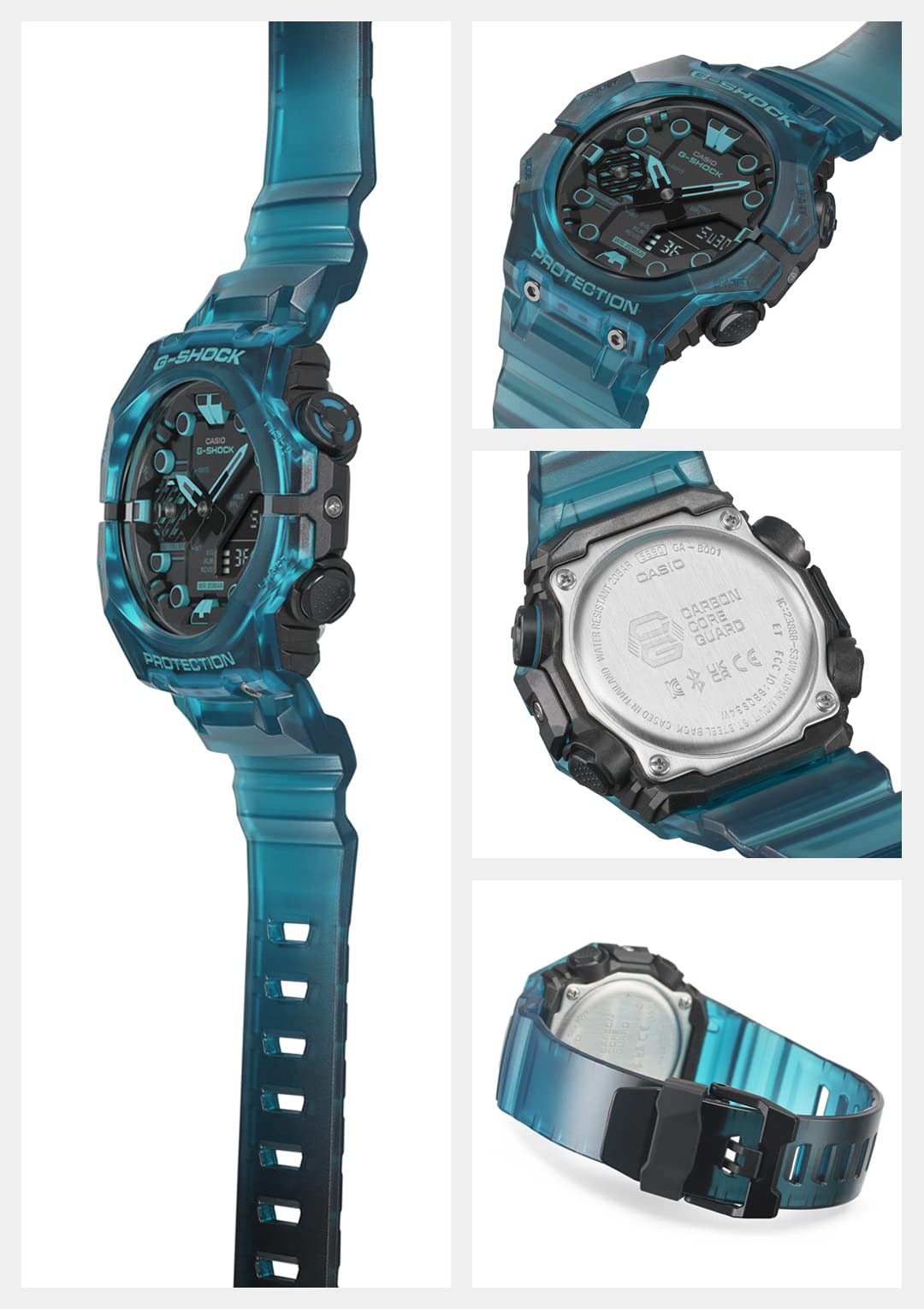 Casio G-Shock Men's Turquoise Blue Skeleton Watch with Bluetooth GA-B001G-2AJF - Domestic Genuine Product- Japan Figure Store - #1 Bring To You The Best Japanese Goods