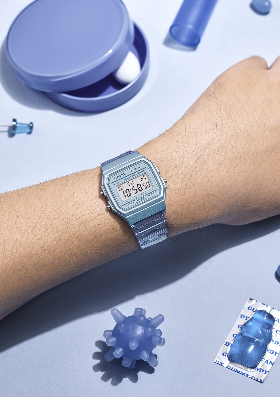 Casio F-91Ws-2Jh Blue Collection Domestic Genuine- Japan Figure Store - #1 Bring To You The Best Japanese Goods