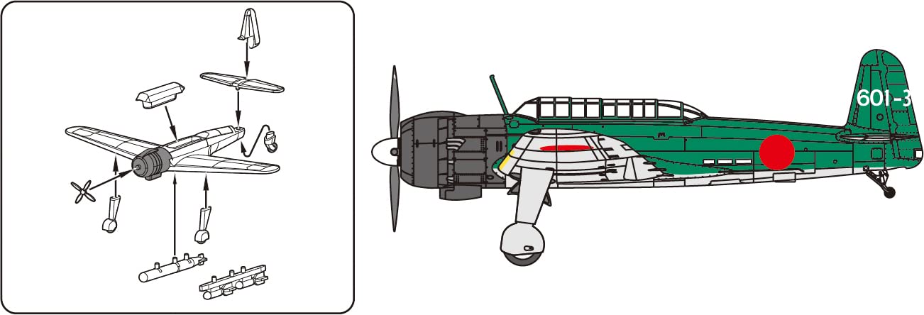 FUJIMI 1/350 Ijn Ship-Borne Plane Set 2 Late Wartime Vol.1 Plastic Model- Japan Figure Store - #1 Bring To You The Best Japanese Goods