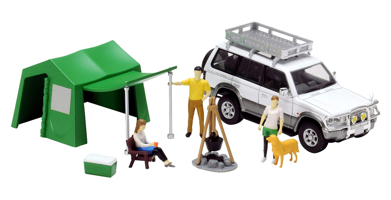 Tomytec Geocolle64 1/64 Mini Car Set - Mitsubishi Pajero Mid Roof Wide VR with Accessories- Japan Figure Store - #1 Bring To You The Best Japanese Goods