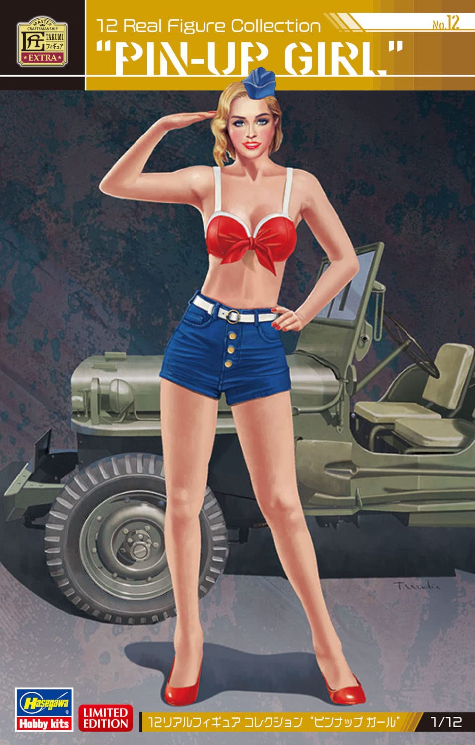 Hasegawa 1/12 Unpainted Resin Kit - Real Figure Collection Pinup Girl No.12- Japan Figure Store - #1 Bring To You The Best Japanese Goods