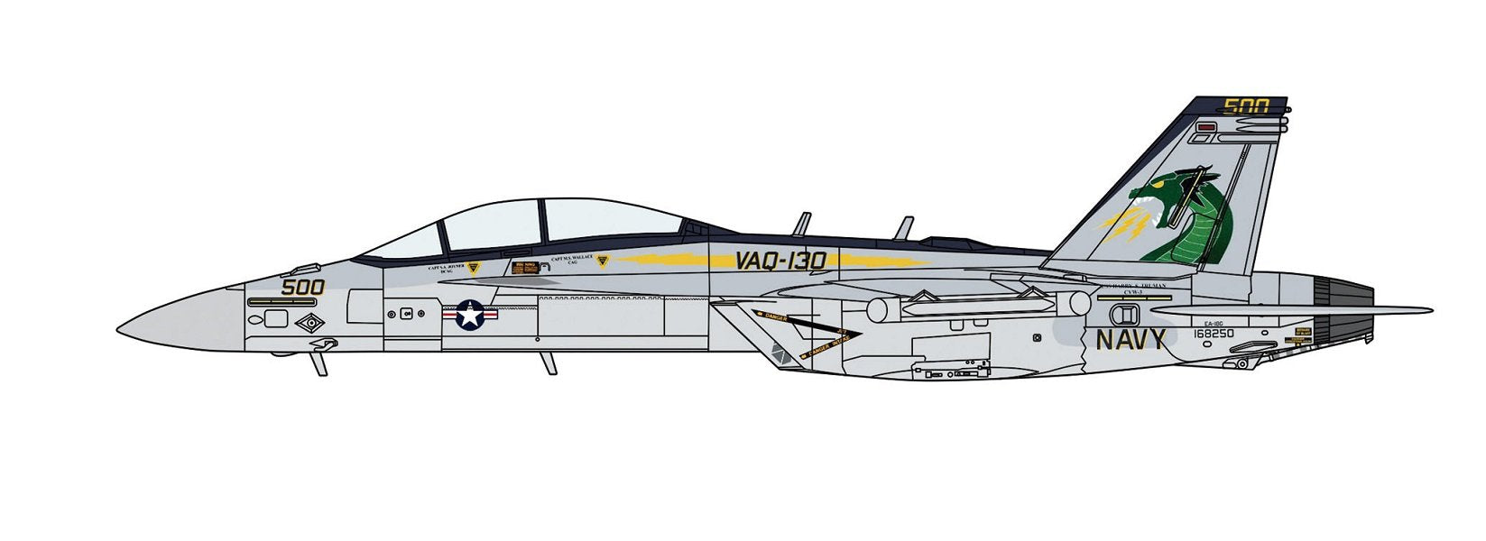 HASEGAWA - 07390 Ea-18G Growler Vaq-130 Zappers 1/48 Scale Kit- Japan Figure Store - #1 Bring To You The Best Japanese Goods