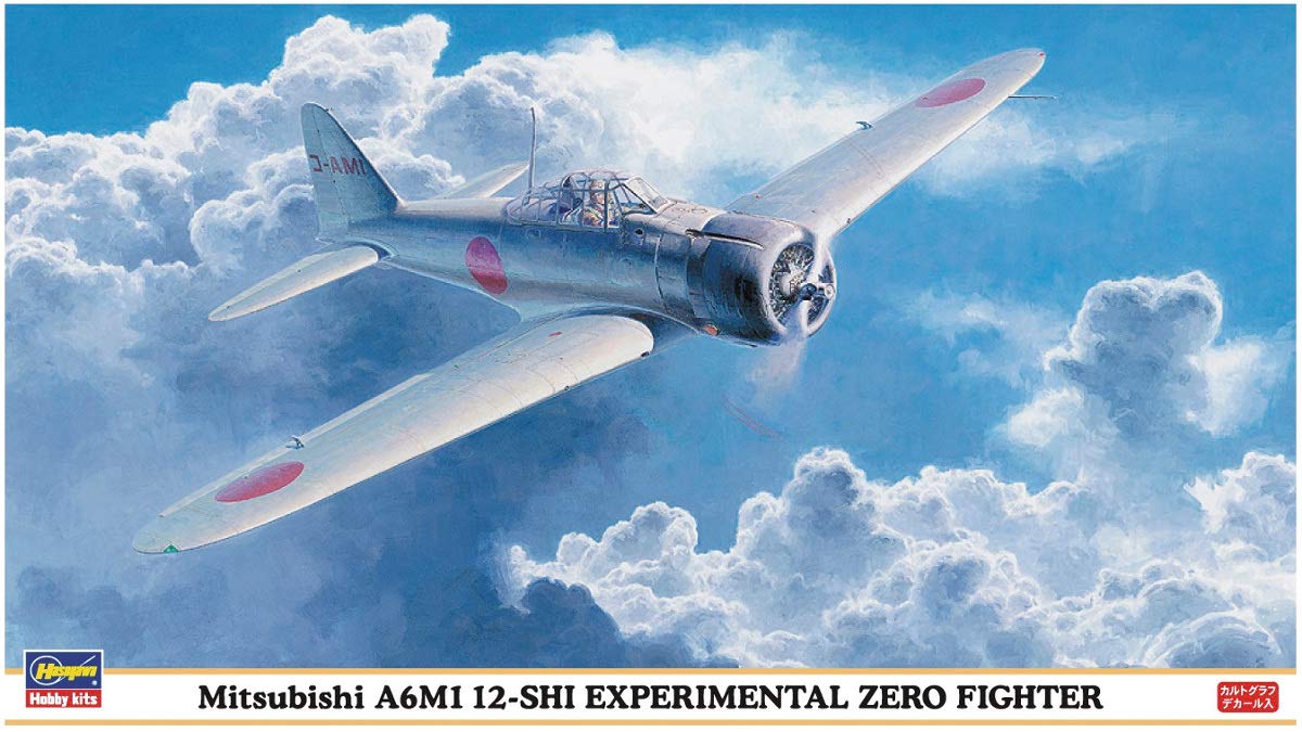 HASEGAWA 09840 Mitsubishi A6M1 12-Shi Experimental Zero 1/48 Scale Kit- Japan Figure Store - #1 Bring To You The Best Japanese Goods