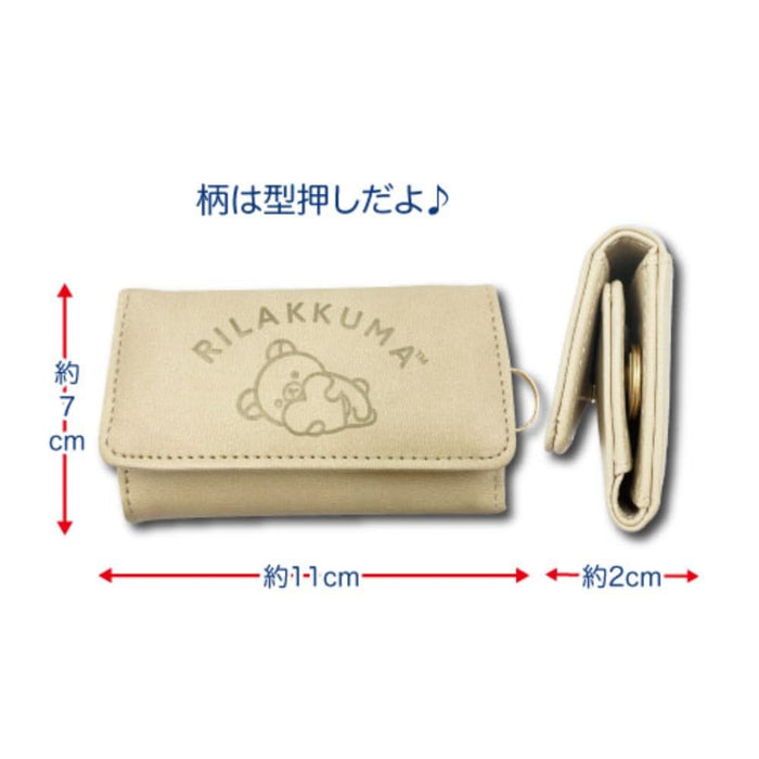 San-X Rilakkuma Key Case by Hatayama Shoji Embossed Heart Design H7xW11xD2cm- Japan Figure Store - #1 Bring To You The Best Japanese Goods