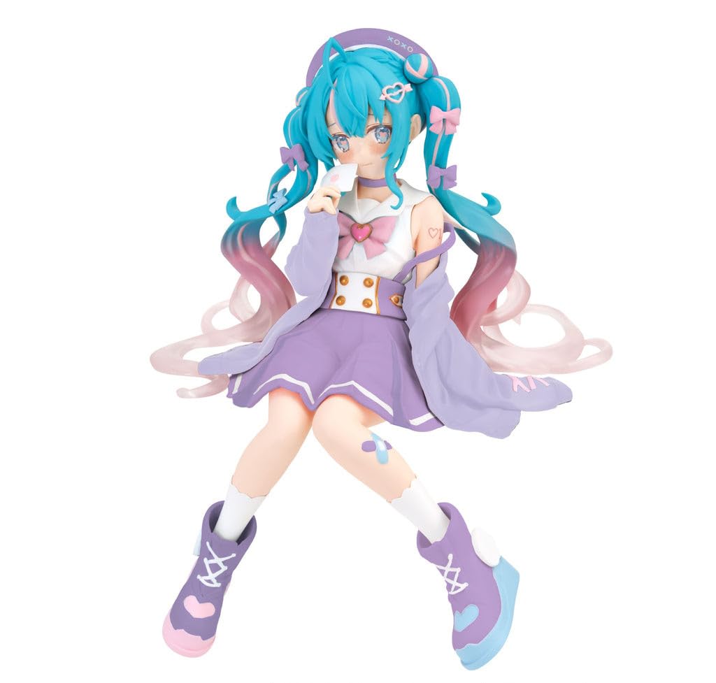 Furyu Hatsune Miku Koisuru Sailor Suit Noodle Stopper Figure Purple- Japan Figure Store - #1 Bring To You The Best Japanese Goods